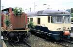 212 244-8 mit 212 404 bei der Abschiedsfahrt der Strecke Göppingen - Schwäbisch Gmünd am 21.06.1984.