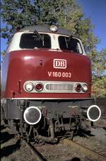 V 160 003 beim Jubiläum 100 Jahre DB Museum Nürnberg am 16.10.1999.