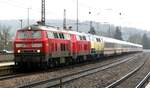 218 436 und 218 DB und 218 381 RP in Amstetten am 05.01.2020.