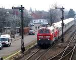 218 824-2 und 218 DB mit IC 119 �BB Umleiter in V�hringen am 06.01.2020.