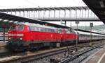 218 495-3 und 218 494-8 mit ÖBB EC in Ulm am 13.07.2014.