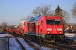 DB 245 024 treft am 15 Februar 2026 mit ein Sylt-Shuttle aus Westerland (Sylt) in Niebüll ein.