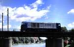MAK G 2000 der WEG V 1001-033 auf der Donaubr�cke in Ulm am 02.08.2012.