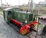 Werklok Nr.8 auf Basis 311.0 LKM N 4 N4b ex Werkbahnen, im Museumsgelände beim 8.Dampfloktreffenin Dresden Altstadt am 15.04.2016.