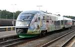 VT 04 (BR 462 Desiro) der Vogtlandbahn im Fußball WM Design in Marktredwitz am 07.09.2011.