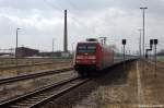 101 142-8 mit dem IC 143 von Schiphol (Airport) nach Berlin Ostbahnhof mit einem zustzlicher Halt in Rathenow.