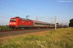 101 076-8 mit dem EC 172  Vindobona  von Villach Hbf nach Hamburg-Altona in Vietznitz.