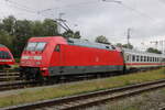 101 067-7 mit IC 2261(Stralsund-Hamburg)bei der Einfahrt im Rostocker Hbf.03.08.2025