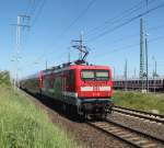 RE 4309(Hamburg-Rostock)bei der Einfahrt im Rostocker Hbf.05.06.2015