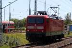 am 05.06.2015 kam 112 116-9 erfolgreich von einer Probefahrt nach Rostock zurck.