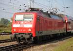 Der Lokf�hrer des RE 4308(Rostock-Hamburg)hatte am 04.10.2015 im Rostocker Hbf wohl ein Problem mit dem Fotografen.