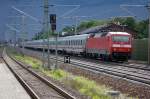 120 134-2 mit dem IC 1925 nach K�ln Hbf & IC 1897 nach Stuttgart Hbf in Rathenow.
