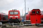 114 040 stand am 20.06.2015 im BW Rostock Hbf abgestellt.