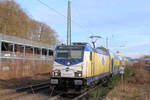 146 532-7 macht gleich  Halt  im Tostedter Bahnhof. Datum: 16.01.2026.