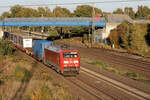 152 111-1 mit einen KLV am Haken, durchf�hrt am 16.10.2022 Tostedt.