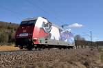 101 070-1 Die Adler-Lok bei Amstetten am 01.03.2010.