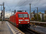 Die DB 101 009-9 (91 80 6101 009-9 D-DB) der DB Fernverkehr AG, f�hrt am 21 Oktober 2025 von der Bereitstellung, mit dem IC 2155 von K�ln Hbf nach Gera Hbf in den Hauptbahnhof K�ln ein. 

Die Lok wurde 1997 von ADtranz (ABB Daimler-Benz Transportation GmbH) in Kassel unter der Fabriknummer 33119 gebaut.