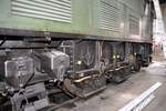 116 009-2 im Bahnpark Augsburg am 25.10.2009. Antriebsräder mit Buchli-Antrieb.