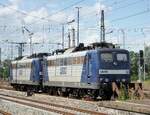 RHB Logistics 151 123-7 und eine weitere 151 in Heilbronn am 09.09.2015.