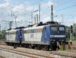 151 123-7 und eine weitere 151 der RBH in Heilbronn am 09.09.2015.