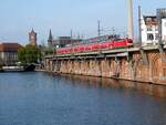 182 001 mit RE bei der Jannowitz Brücke in Berlin am 23.10.2019.