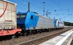 185 540-2 der TX Logistik mit Werbung f�r EC Kassel Huskies f�hrend und an 2.