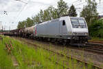Die mit DACH-Zulassung (Deutschland, Österreich und Schweiz) an die DB Cargo AG vermietete Akiem 185 544-4 (91 80 6185 544-4 D-AKIEM), ex MRCE Dispolok (91 80 6185 544-4 D-DISPO), fährt am 21 Mai 2024 mit einem gemischten Güterzug von Kreuztal weiter in südlicher Richtung. Zuvor hatte sie beim Bahnhof Kreuztal länger Hp 0.

Nochmals einen lieben Gruß an den netten Lokführer zurück.

Die TRAXX F140 AC1 wurde 2005 von Bombardier Transportation GmbH in Kassel unter der Fabriknummer 33729 gebaut und an die MRCE - Mitsui Rail Capital Europe geliefert. An die AKIEM SAS wurde sie 2023 verkauft. Sie hat die Zulassungen für Deutschland, Österreich und die Schweiz (D/A/CH), die zugel. Höchstgeschwindigkeit beträgt 140 km/h. 
