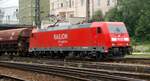 185 265-6 von Railion mit Güterzug in Ulm am 02.06.2007.