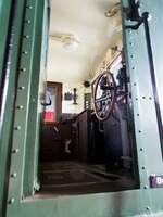 254 106-8 im Eisenbahnmuseum Weimar Blick in den Führerstand am 05.08.2016.