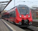 442 338-0 als S3 von Rostock Hbf nach Gstrow kurz vor der Ausfahrt im Rostocker Hbf.26.10.2013