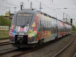 442 354-7 als S3(Warnemnde-Gstrow)bei der Ausfahrt im Rostocker Hbf.10.05.2015