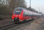 442 351-3 als S2(33409)von Warnemnde Werft nach Gstrow bei der Einfahrt im Haltepunkt Rostock-Bramow.13.02.2016