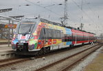 442 854-6 als Sch�ler Sonderzug von Rostock Hbf nach Ribnitz-Damgarten-West bei der Ausfahrt im Rostocker Hbf.08.04.2016