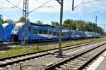 Neue GoAhead Bayern von Siemens Mireo Triebwagenz�ge Reihe 2463 D-GABY in Lindau-Reutin abgestellt kurz vor der Inbetriebnahme am 12.09.2022.