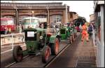 Oldies ganz anderer Art wurden auf der Drehscheibe pr�sentiert. Sie h�ren auf die Namen Hanomag oder Deutz (Bw Sch�neweide 04.10.2009)