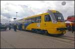 221M-01 ist ein dreiteiliger Niederflur-Triebzug des polnischen Herstellers newag und tr�gt das Wappen von Saworzad Woiewodziwa Pomorskiego (INNOTRANS 2010 Berlin 21.09.2010)