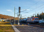 Die an die IGE - Internationale Gesellschaft fr Eisenbahnverkehr GmbH (Hersbruck) vermietete Railpool 185 685-5 (91 80 6185 685-5 D-Rpool) mit Werbung „Hr das Signal, Berlin - 100% Engagement