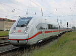 812 008-1 als ICE 203 von Binz nach Basel SBB bei der Einfahrt im Rostocker Hbf.24.05.2024