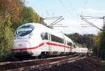 ICE 407 516 Velaro D Nr.716 fährt aus Ulm aus, am 21.10.2014.