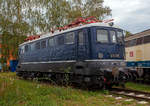 Eine ungewohnte E 10:  Die E 10 005, später 110 005–6, steht am 04.09.2020 im DB Museum Koblenz-Lützel.