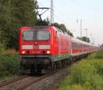 143 250-9+112 182-1(hinten)mit Sonderzug 2670 von Warnemnde nach Berlin-Gesundbrunnen bei der Durchfahrt in Rostock-Bramow.02.09.2012  Danke an meinen Informant fr die morgendliche Sichtung.