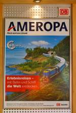 AMEROPA Werbeplakat, gesehen am 04.05.2013 im Bahnhof Hilchenbach.