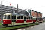 Straßenbahn / Stadtverkehr; Chemnitz;    T 3 D-M Nr.509 und 519 von CKD Tatra-Bautzen, Baujahr 1988 in der Zentralhaltestelle Chemnitz am 18.04.2017.
