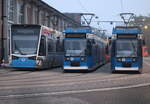 6N-2 und 6N-1 waren am Morgen des 01.06.2024 um 04.38 Uhr auf dem Betriebshof der Rostocker Straßenbahn AG abgestellt.