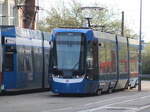 RSAG-Wagen 801 Tina  stand am Vormittag des 18.04.2026 auf dem Betriebshof der Rostocker Straßenbahn AG.