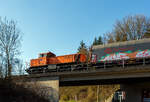 Am Zugschluss die nachschiebende KSW 45 (98 80 0276 016-9 D-KSW) eine MaK G 1204 BB der KSW (Kreisbahn Siegen-Wittgenstein).