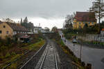 Blick zurück aus dem letzten Wagen vom alex RE 25 (München – Landshut – Regenburg – Schwandorf – Furth i.W.