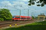   Der Bombardier Talent Dieseltriebzug 643 514-3 / 943 014-0 / 643 014-3  Kirrweiler (Pfalz)   der DB Regio RheinNeckar am 31.05.2014, hier als RB 53 Wissembourg - Winden (Pfalz) -  Landau (Pfalz) -