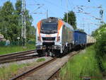 HVLE 159 008 entgleiste in Grimmen an einer Weiche.Aufgenommen am 16.Mai 2025.