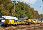 Der 125t Gleisbauschienenkran - KIROW Multi Tasker KRC 910 der Hering Bahnbau GmbH (Burbach), Schweres Nebenfahrzeug Nr.